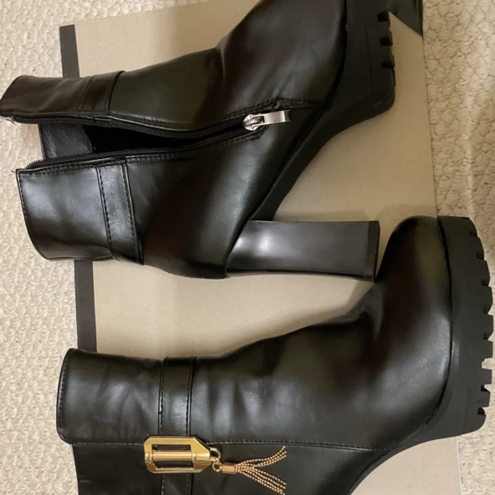 unbranded black ankle boots